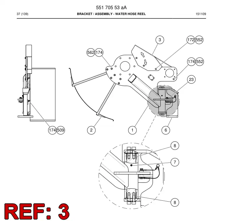 55033958b 550 339 58b Bearing, Plain - Sandvik Technical Drawing