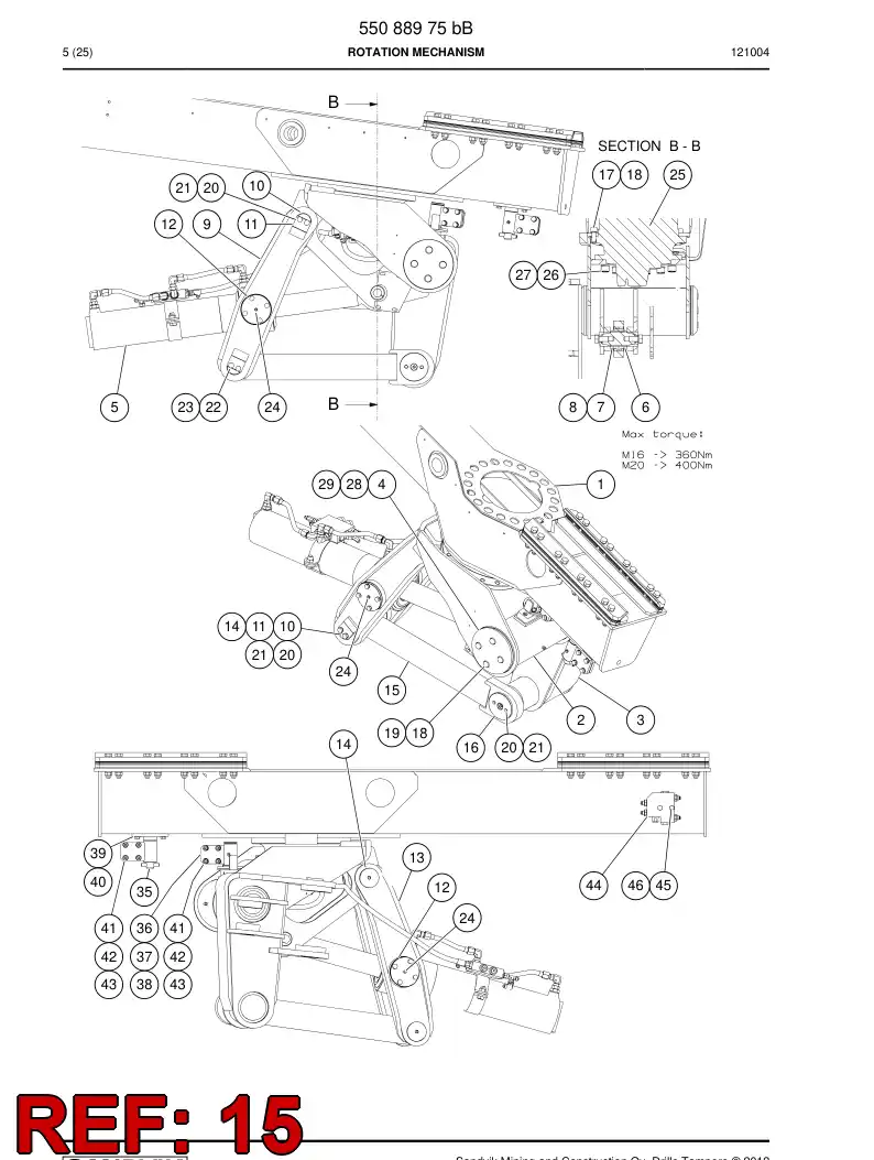 55033994 550 339 94 Bearing bushing - Sandvik Technical Drawing