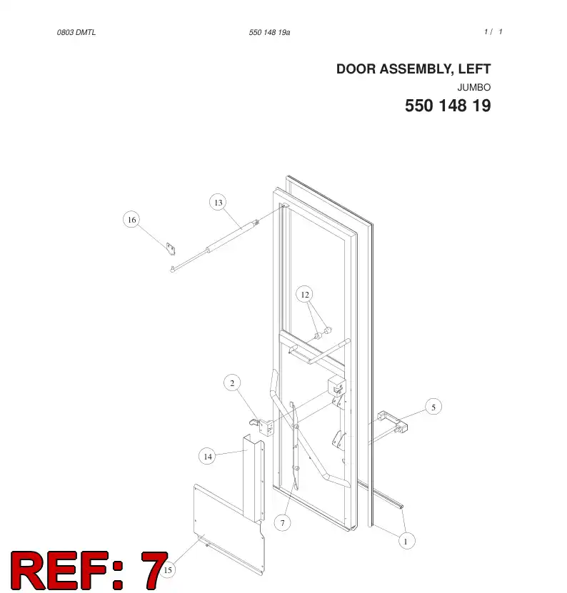 55034307 550 343 07 LEVER - Sandvik Technical Drawing