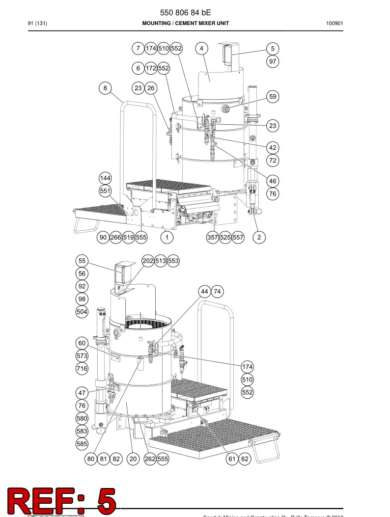 55034436 550 344 36 SUPPORTING BLOCK - Sandvik Technical Drawing