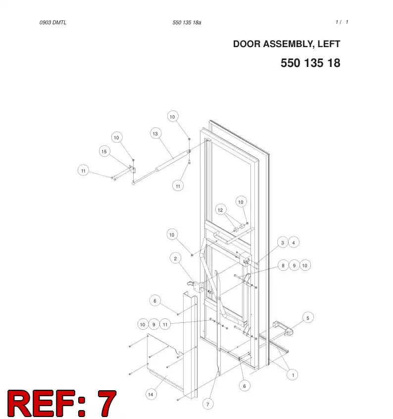 55034526 550 345 26 LEVER - Sandvik Technical Drawing