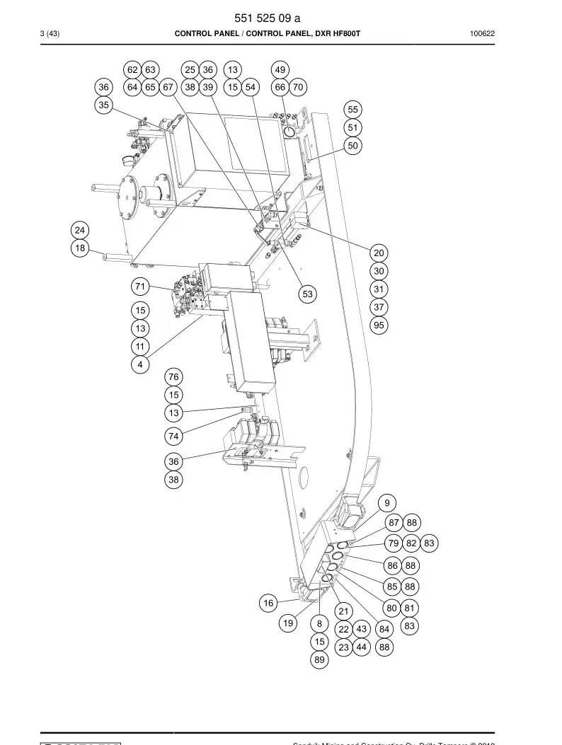 55034591 550 345 91 INSTRUMENT PRING - Sandvik Technical Drawing