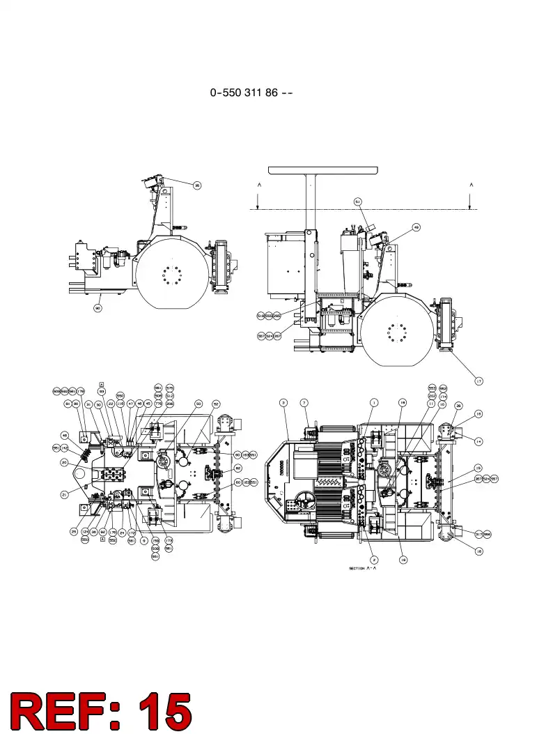55034620 550 346 20 JACK BEAM ASSEMBLY - Sandvik Technical Drawing