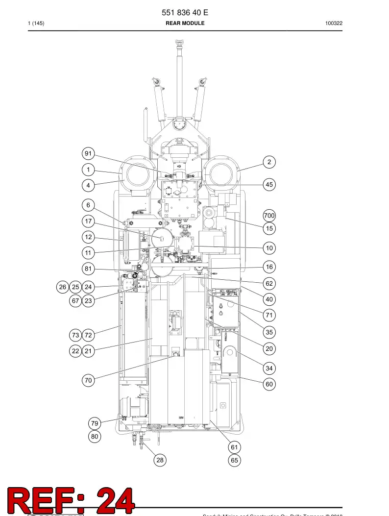 55034704a 550 347 04a Bracket - Sandvik Technical Drawing