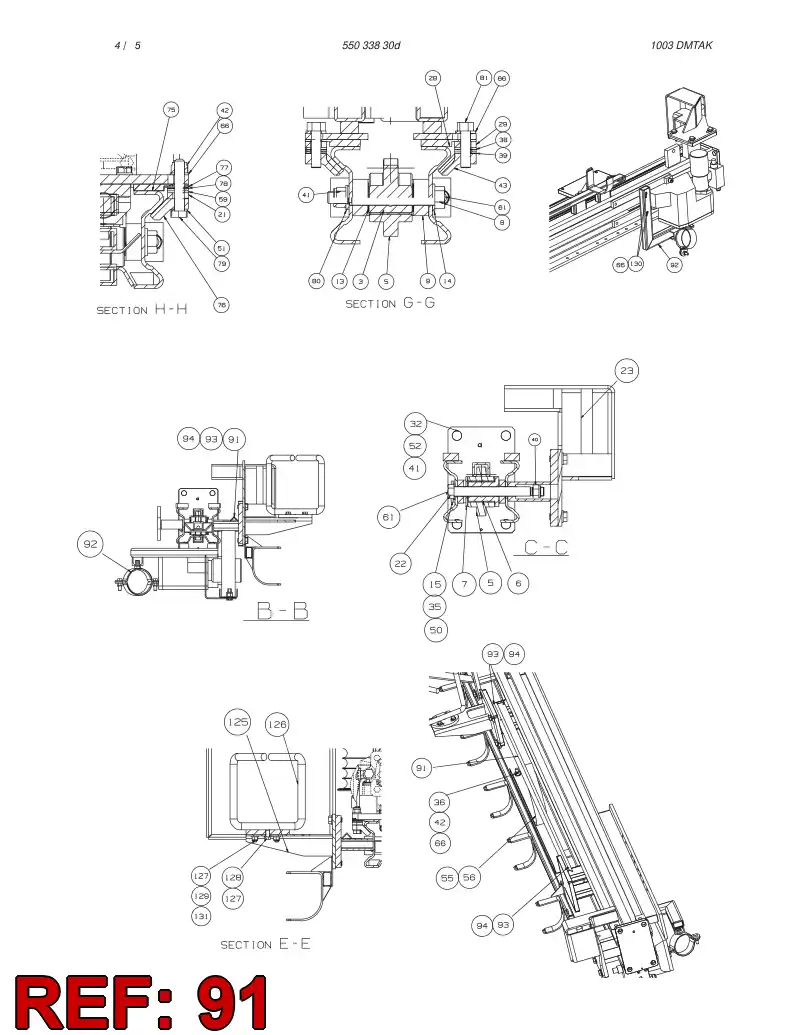 55034708 550 347 08 HOSE SUPPORT - Sandvik Technical Drawing