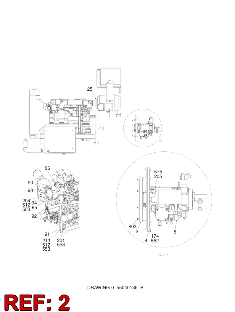 55034761 550 347 61 ENGINE - Sandvik Technical Drawing