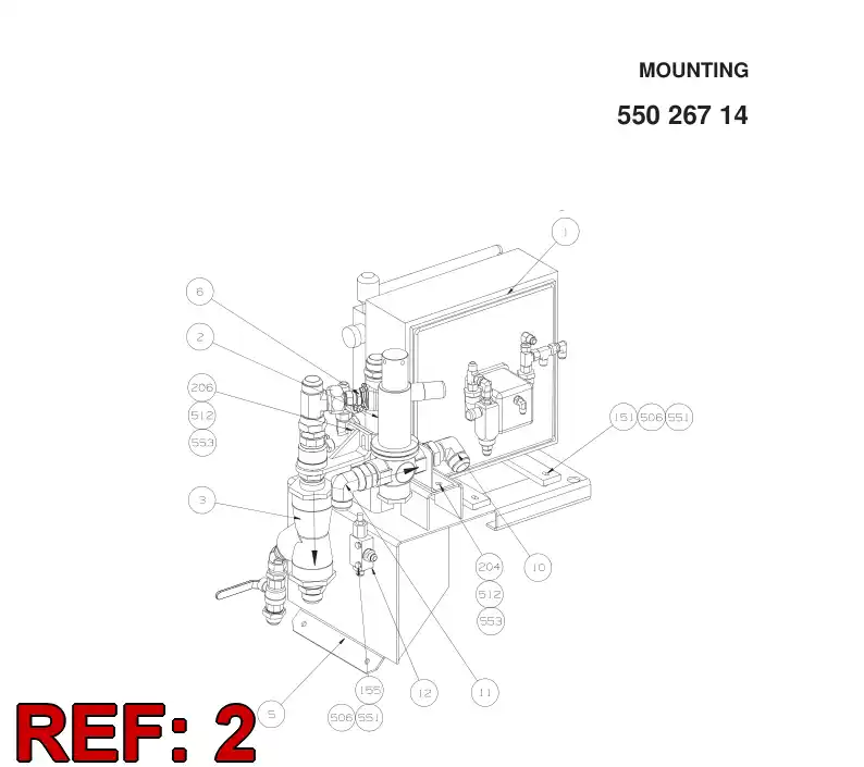 55034770 550 347 70 PRESSURE REDUCING VALVE - Sandvik Technical Drawing