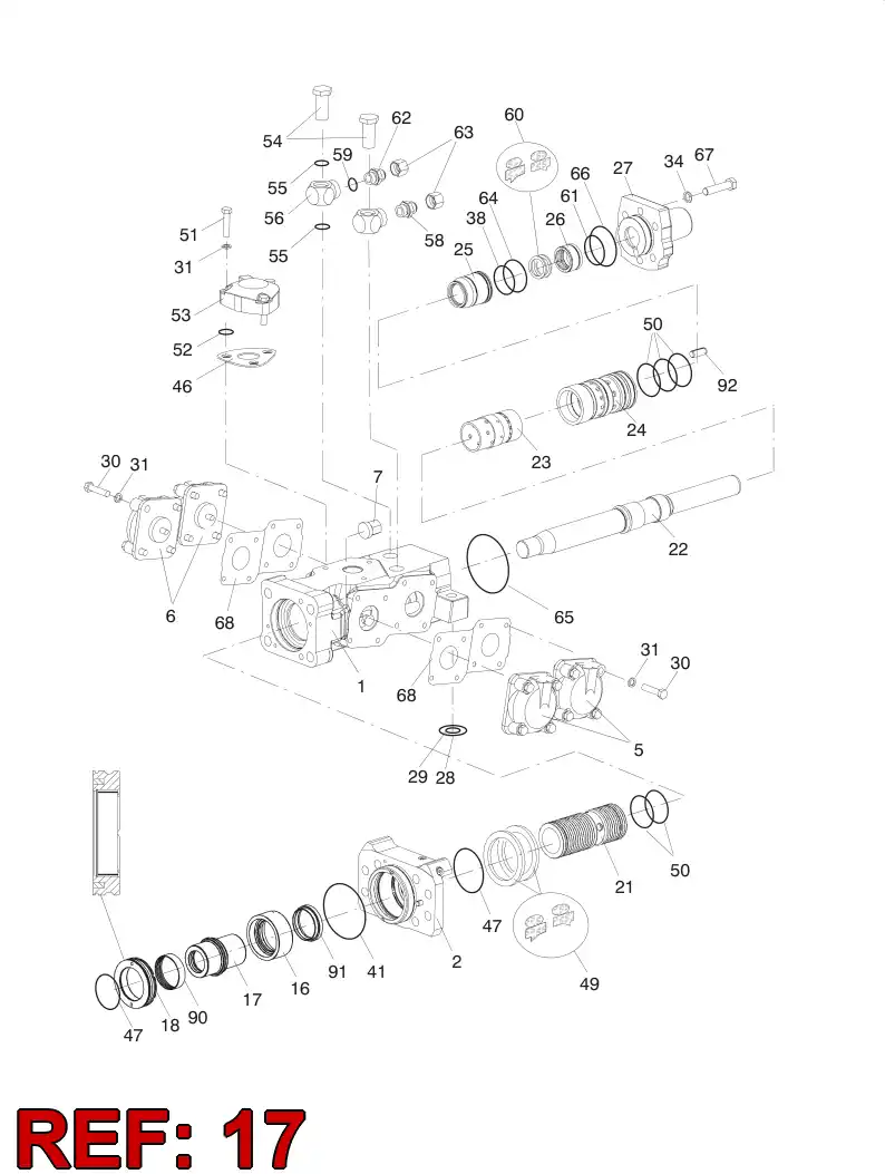 55034812 550 348 12 STABILIZER PISTON - Sandvik Technical Drawing