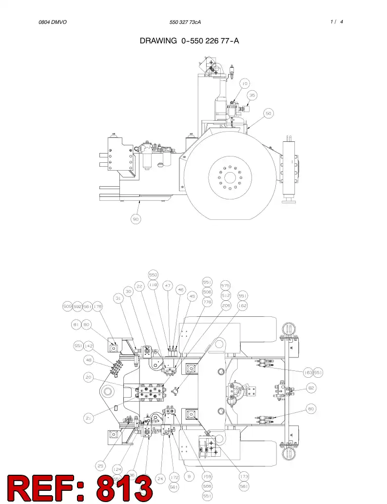 55034837 550 348 37 HOSING - Sandvik Technical Drawing