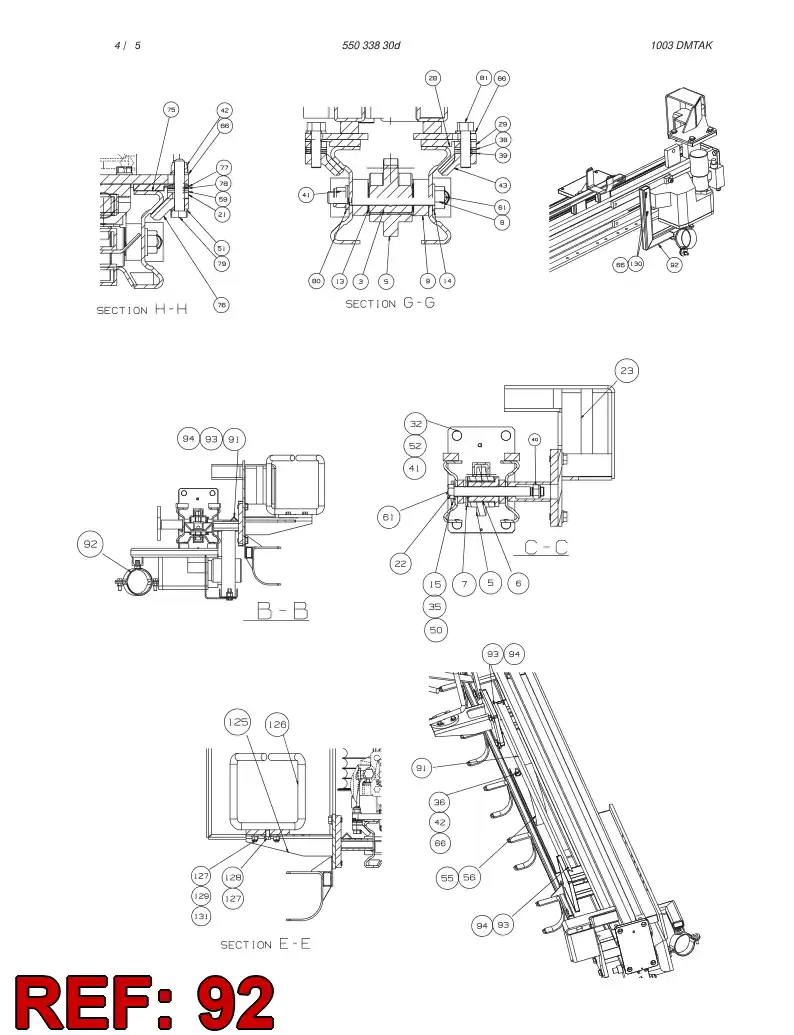 55034878 550 348 78 HOSE SUPPORT - Sandvik Technical Drawing