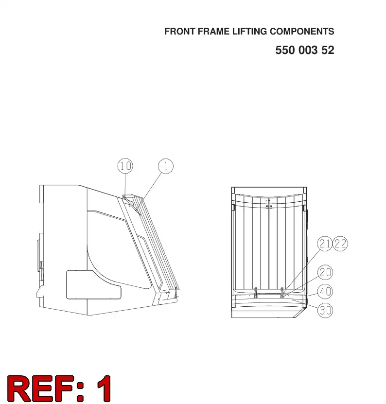 55034956 550 349 56 GAS SPRING - Sandvik Technical Drawing