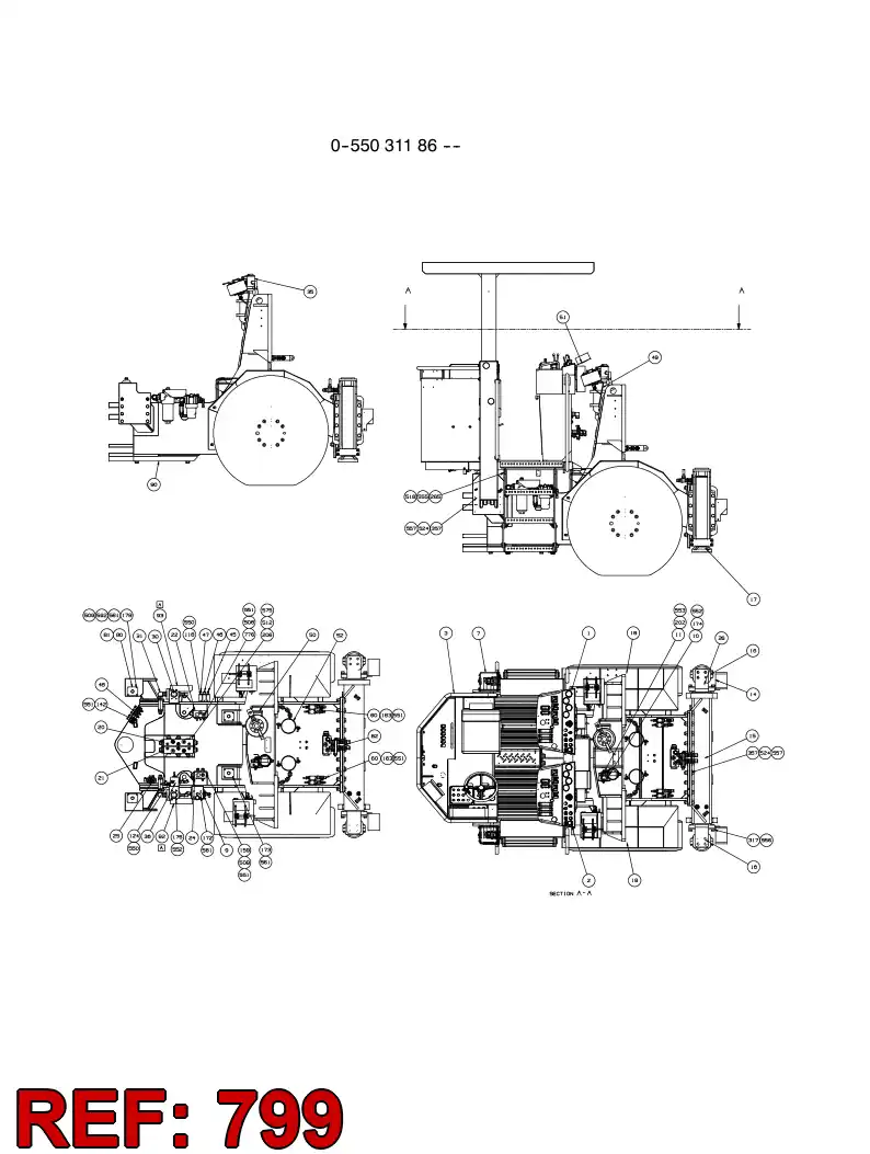 55034992 550 349 92 SCREW SET - Sandvik Technical Drawing