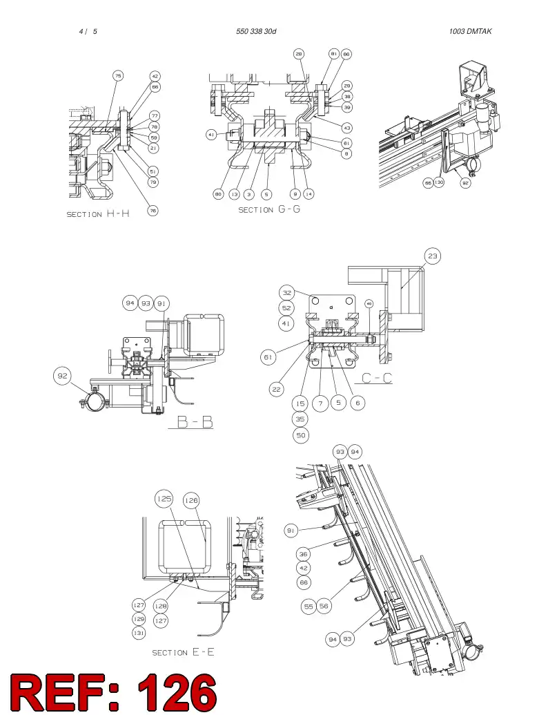 55035039 550 350 39 STEEL RACK - Sandvik Technical Drawing