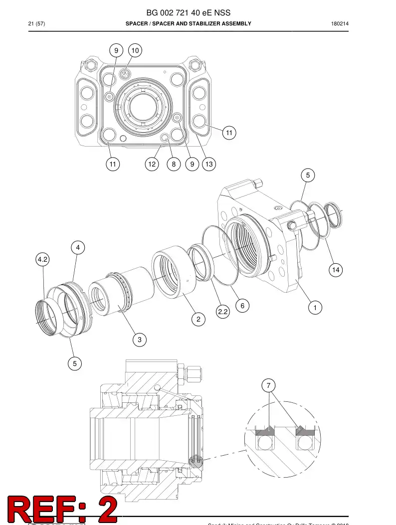 55035049a 550 350 49a Bushing - Sandvik Technical Drawing
