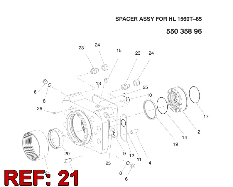 55035051 550 350 51 Bushing - Sandvik Technical Drawing