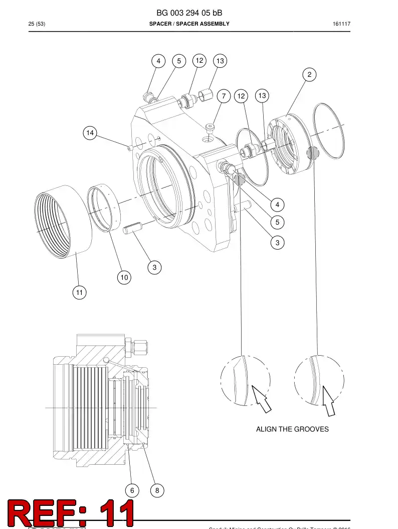 55035051b 550 350 51b Bushing - Sandvik Technical Drawing