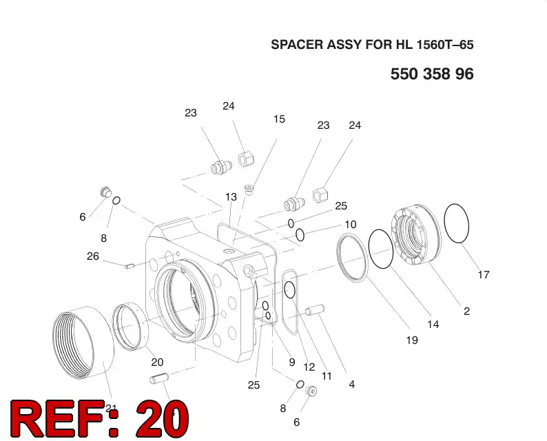 55035052 550 350 52 Bushing - Sandvik Technical Drawing