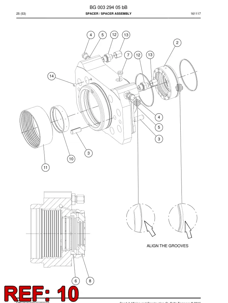 55035052a 550 350 52a Bushing - Sandvik Technical Drawing