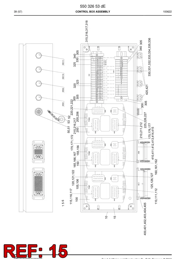 55035079 550 350 79 Mounting plate - Sandvik Technical Drawing