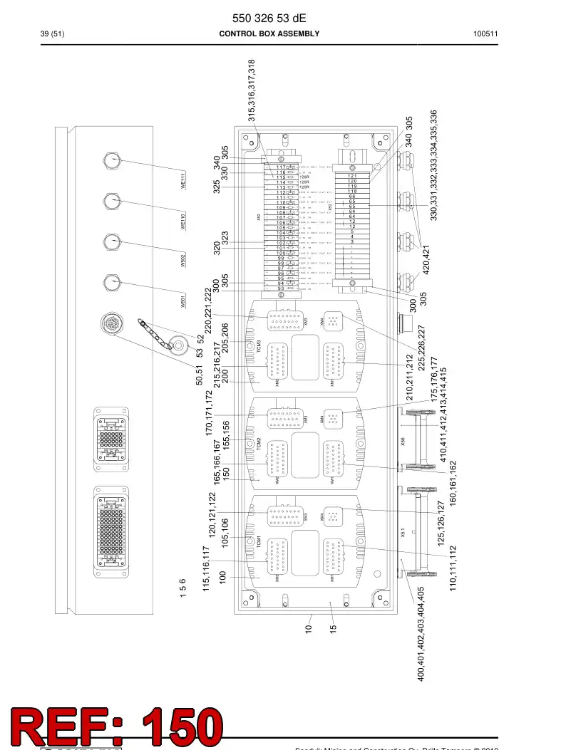 55035081 550 350 81 Programmed electronic assembly - Sandvik Technical Drawing