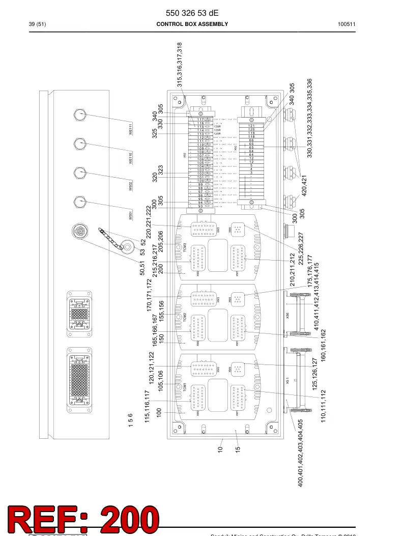 55035082 550 350 82 Programmed electronic assembly - Sandvik Technical Drawing