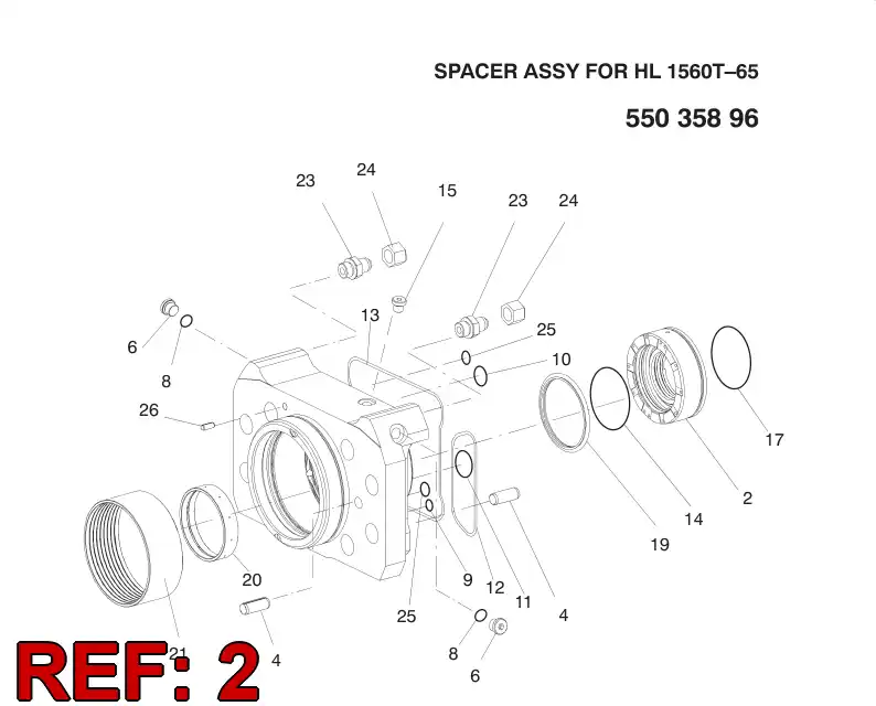 55035152 550 351 52 RING - Sandvik Technical Drawing