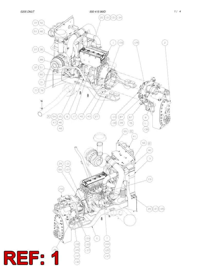 55035155 550 351 55 ENGINE - Sandvik Technical Drawing