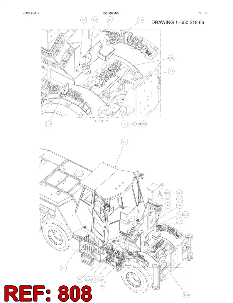 55035180 550 351 80 HOSING - Sandvik Technical Drawing