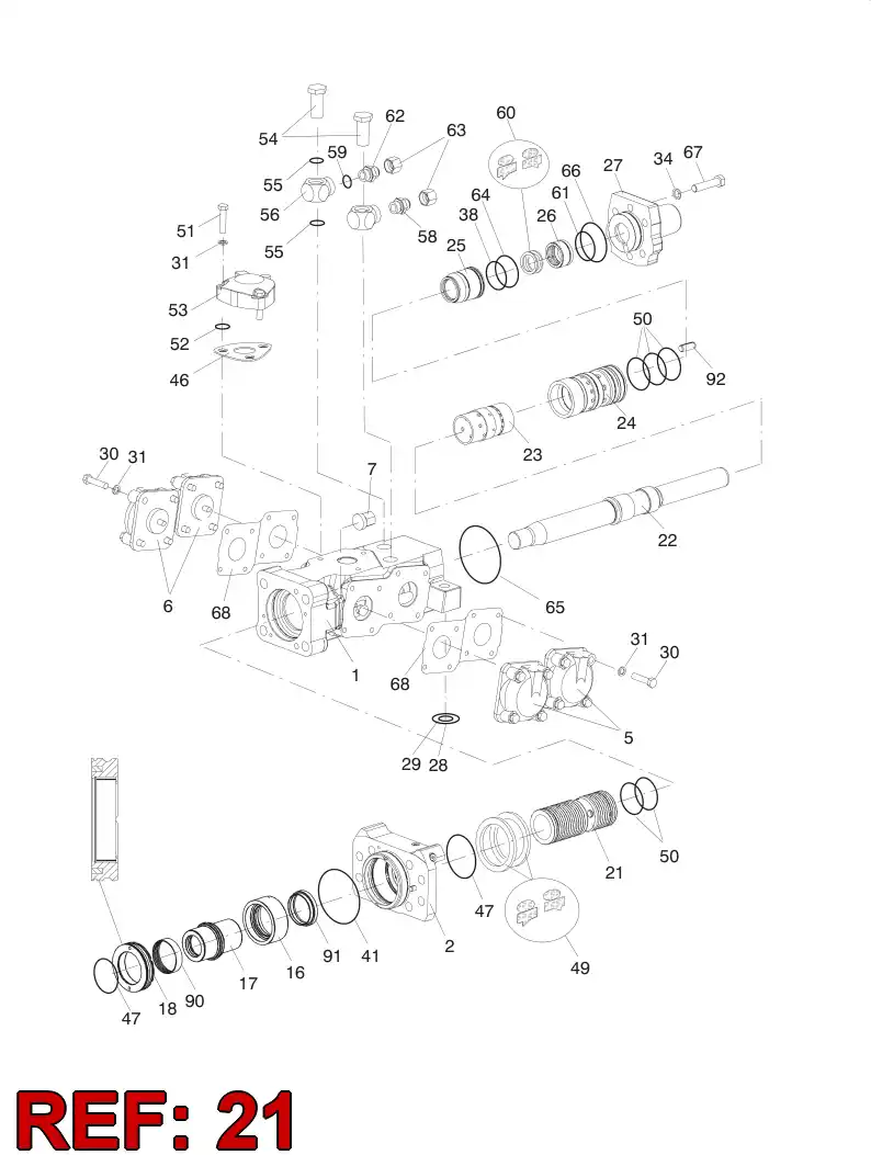 55035219 550 352 19 CYLINDER - Sandvik Technical Drawing