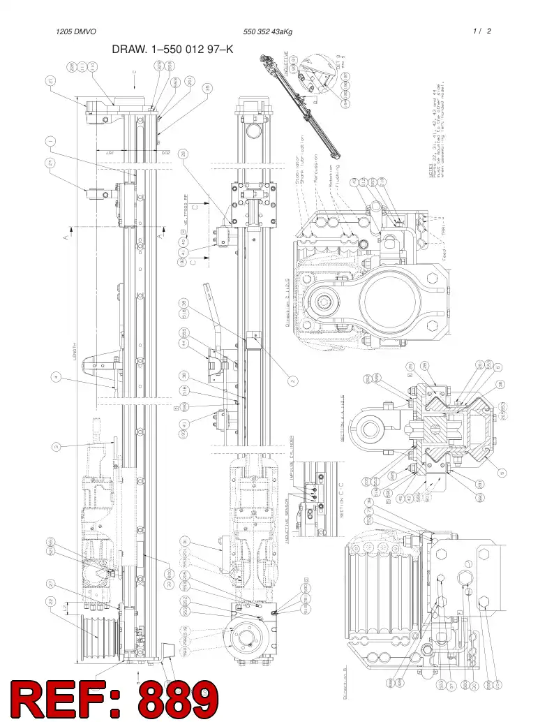 55035252 550 352 52 INDUCTIVE SENSOR KIT - Sandvik Technical Drawing