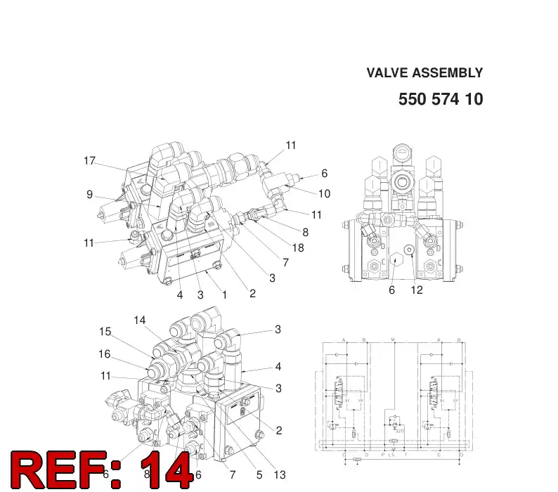 55035302 550 353 02 ADAPTER TEE - Sandvik Technical Drawing