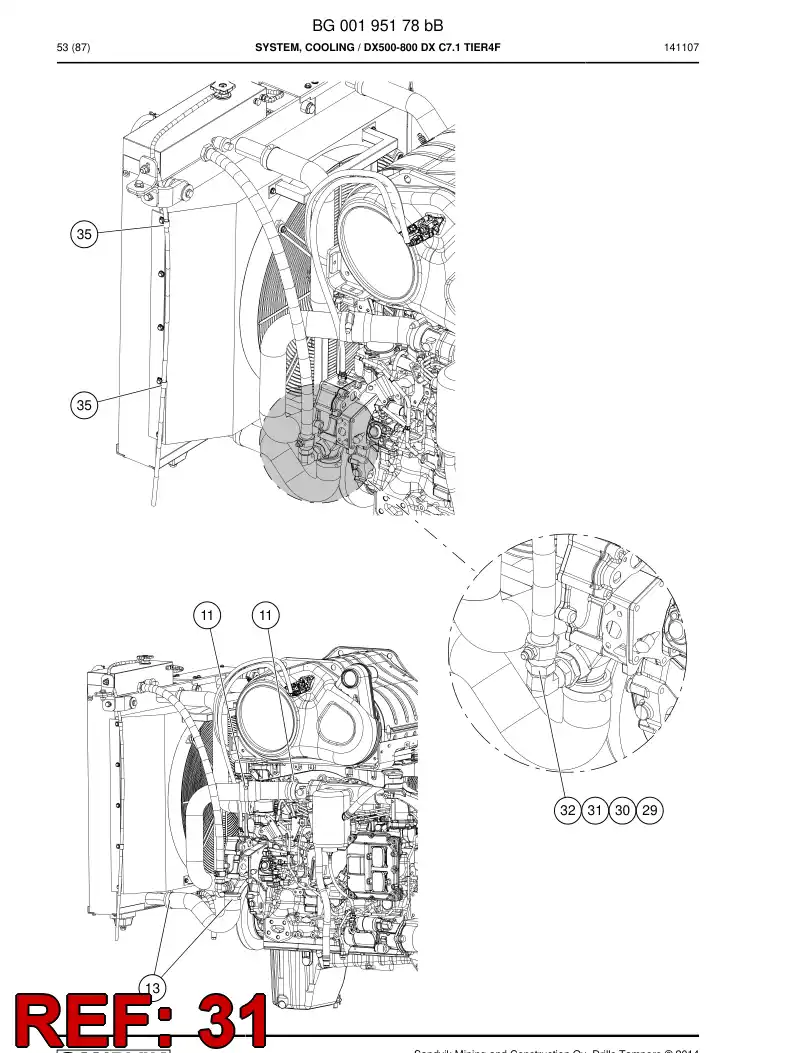 55035302a 550 353 02a Adapter, Tee - Sandvik Technical Drawing