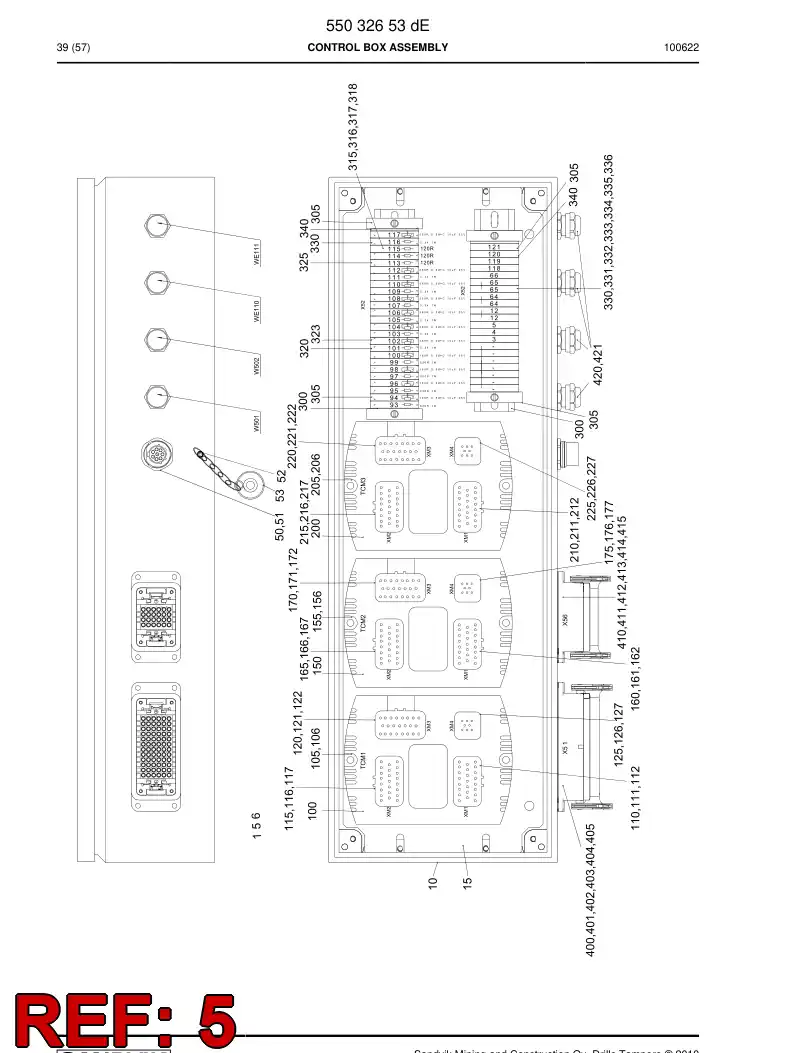 55035410 550 354 10 Wiring instruction - Sandvik Technical Drawing