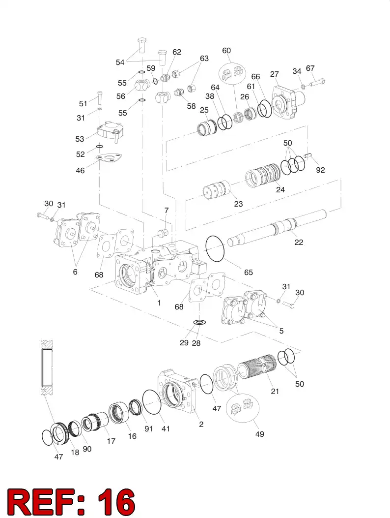 55035419 550 354 19 STABILIZER PISTON - Sandvik Technical Drawing