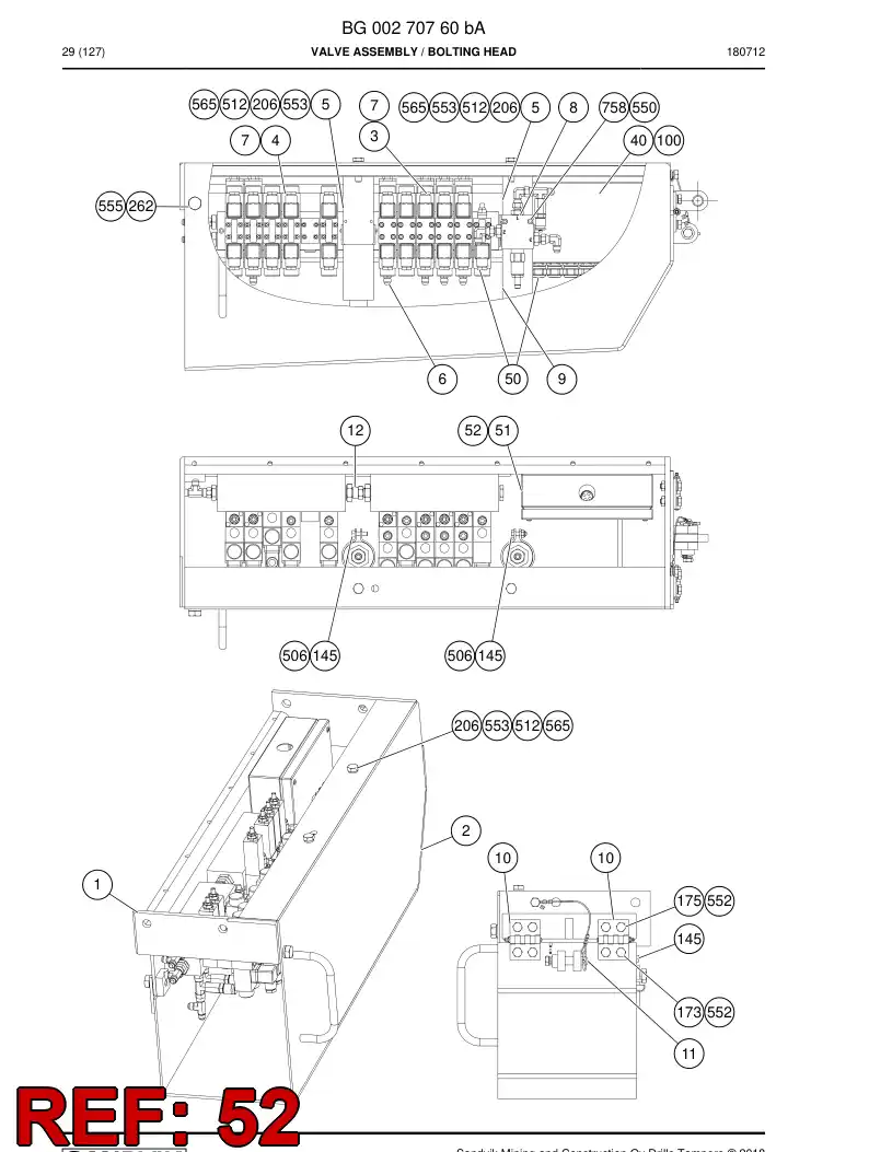 55035718 550 357 18 Protective hose - Sandvik Technical Drawing