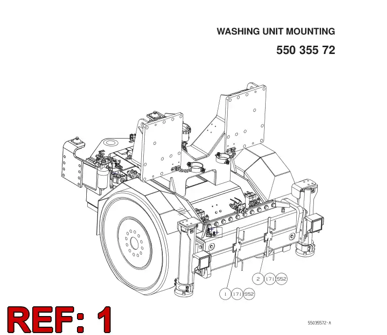 55035759 550 357 59 Support, Hose - Sandvik Technical Drawing