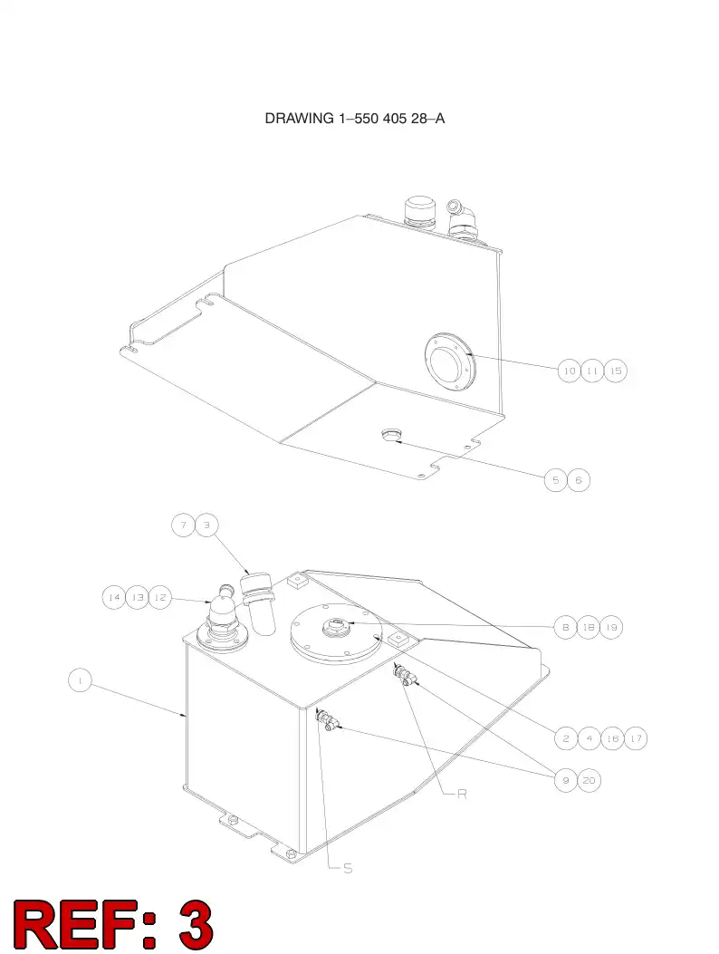 55035789 550 357 89 Filter, Filling, Air Breather - Sandvik Technical Drawing