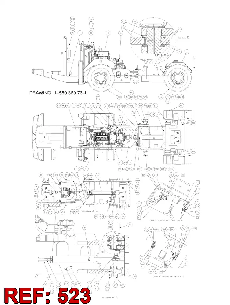 55035820 550 358 20 Nut, Hexagon - Sandvik Technical Drawing