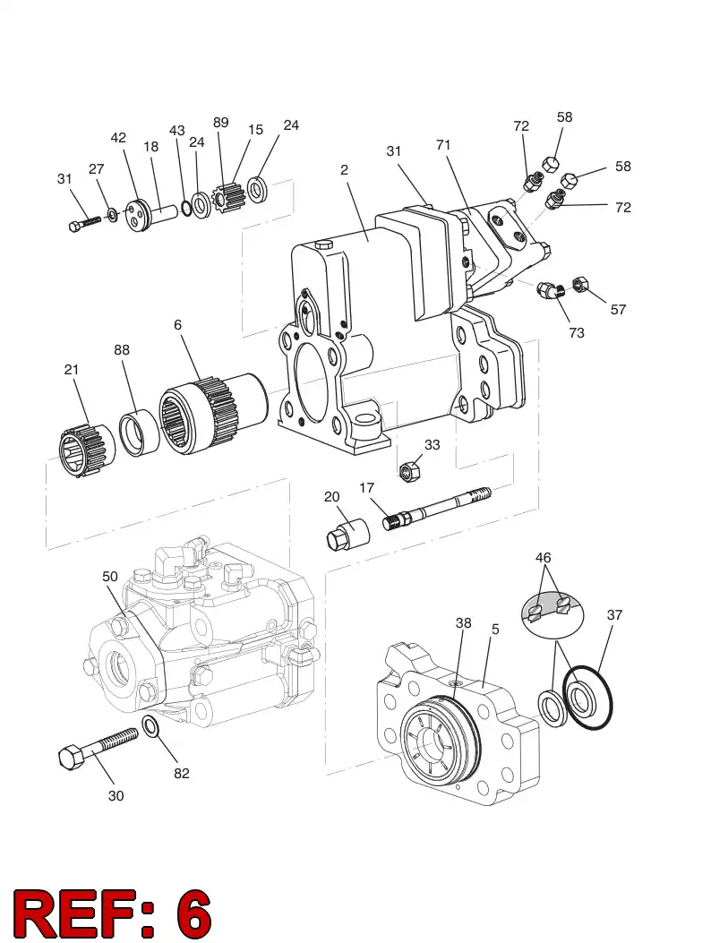 55035876 550 358 76 ROTATION BUSHING ASSY - Sandvik Technical Drawing