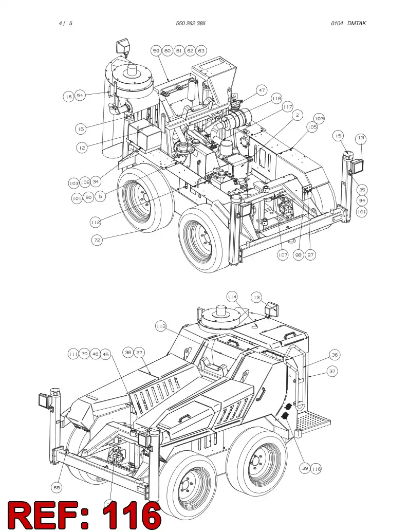 55035940 550 359 40 Clamp, Hose - Sandvik Technical Drawing