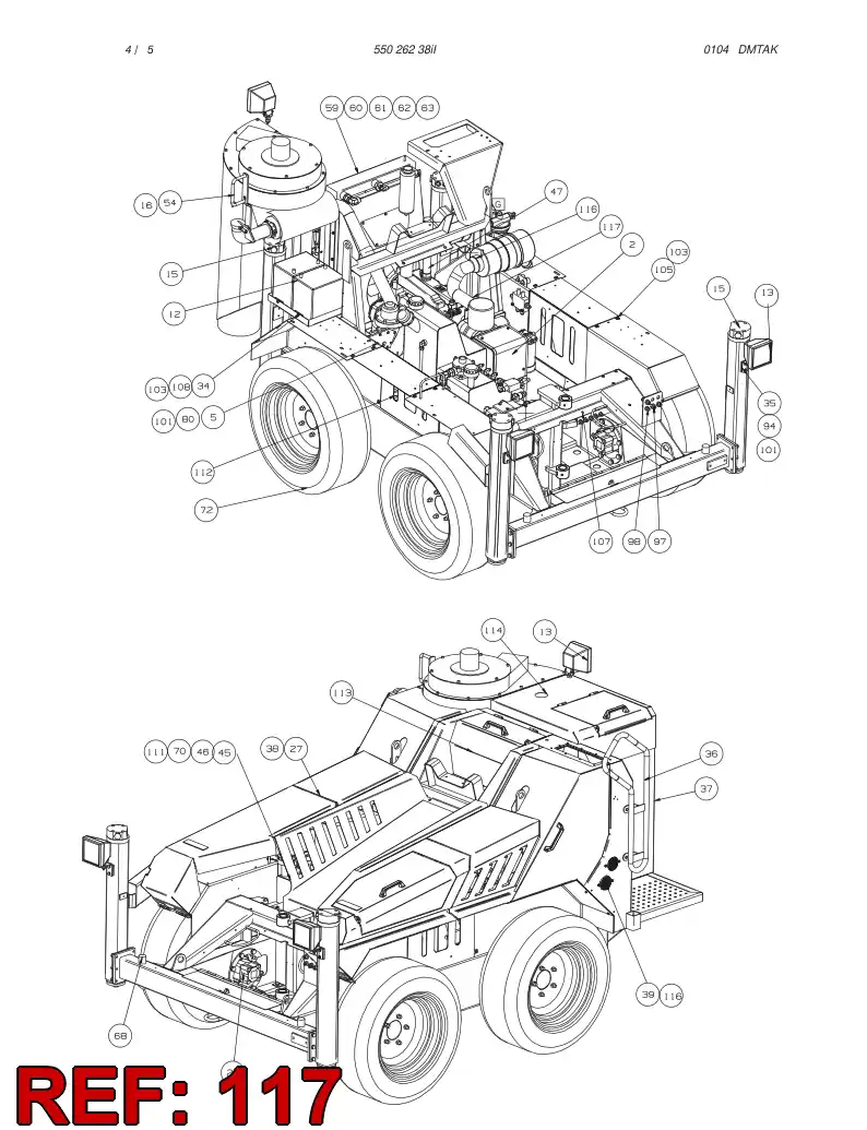 55035941 550 359 41 Clamp, Hose - Sandvik Technical Drawing