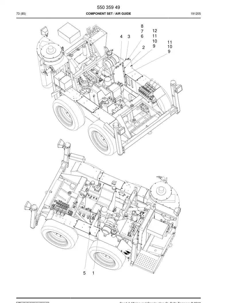 55035949 550 359 49 Component set - Sandvik Technical Drawing