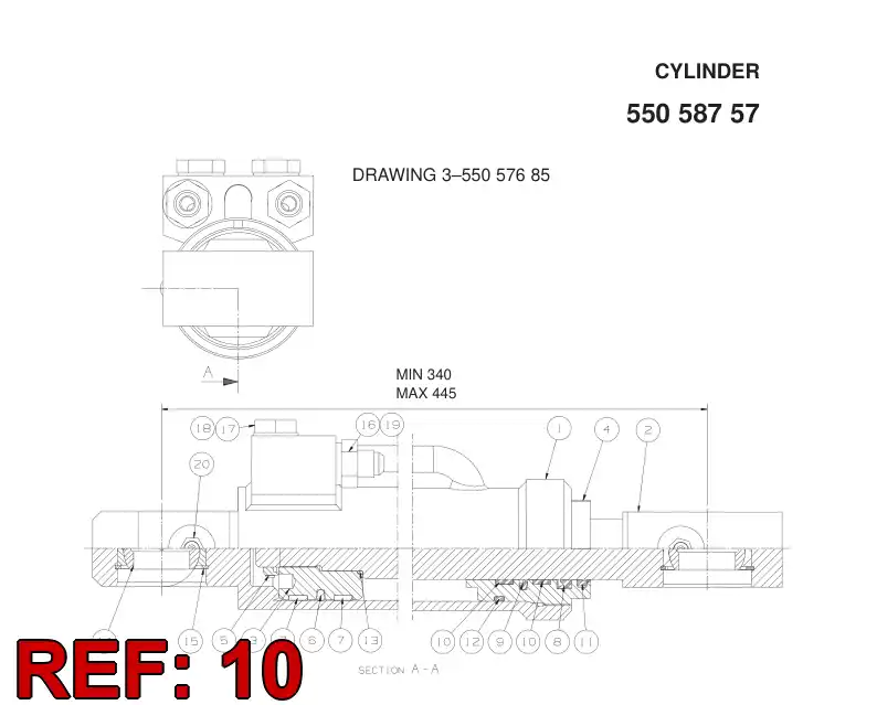 55035972 550 359 72 ROD GUIDE - Sandvik Technical Drawing