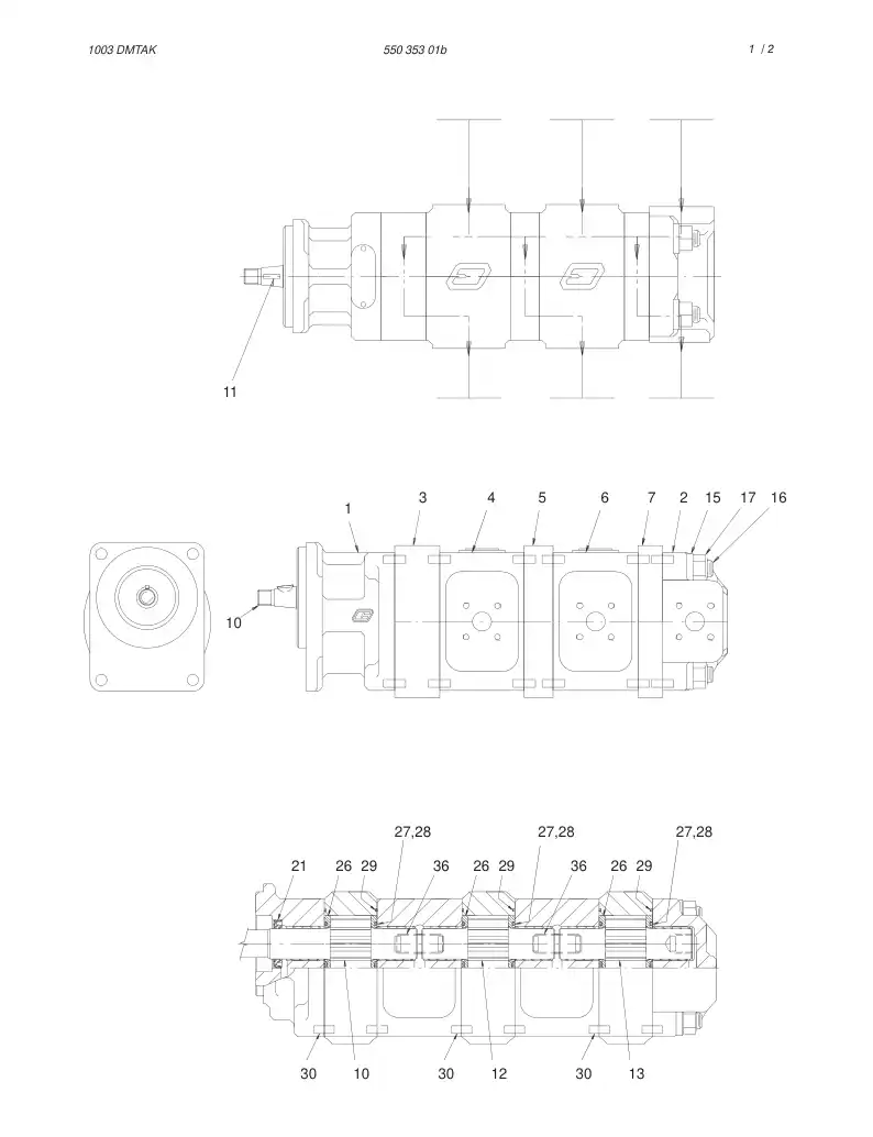 55036033 550 360 33 SEAL KIT - Sandvik Technical Drawing