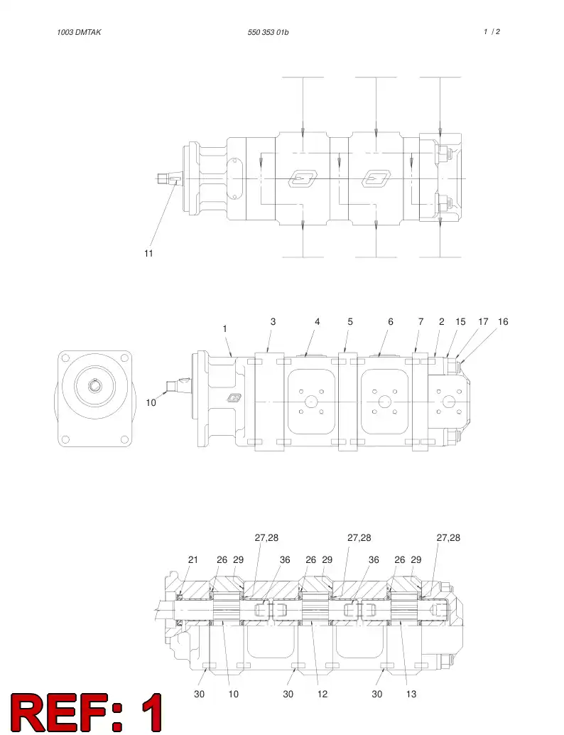 55036036 550 360 36 Frame - Sandvik Technical Drawing