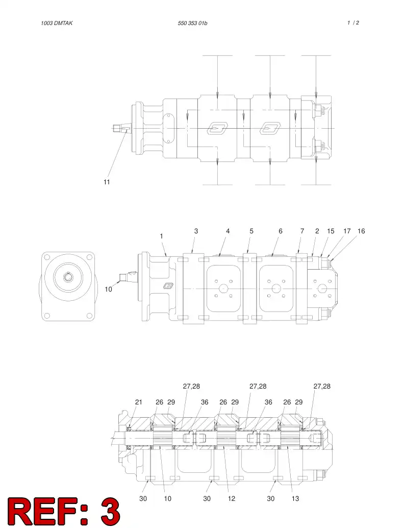 55036039 550 360 39 Frame - Sandvik Technical Drawing