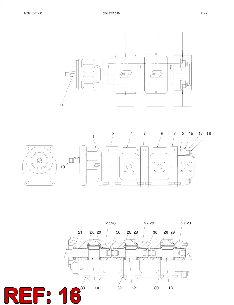 55036050 550 360 50 STUD - Sandvik Technical Drawing