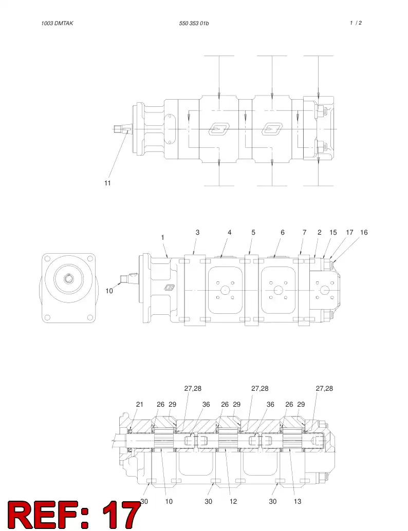 55036051 550 360 51 Nut, Hexagon - Sandvik Technical Drawing