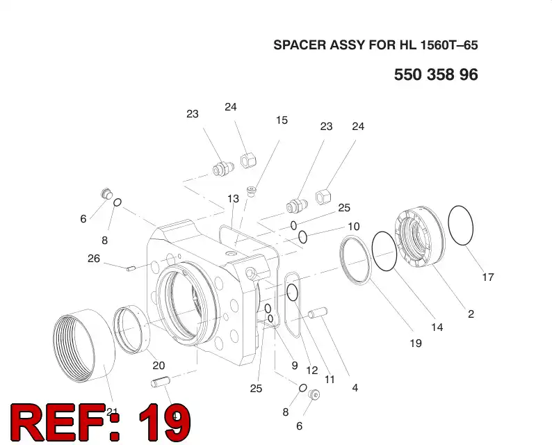 55036089 550 360 89 SEAL, ROD - Sandvik Technical Drawing