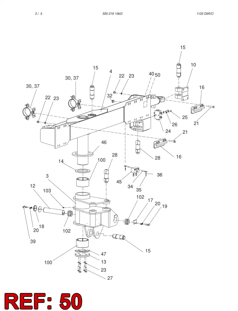 55036163 550 361 63 VALVE ASSEMBLY - Sandvik Technical Drawing